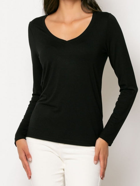 Μπλούζα με V λαιμόκομψη