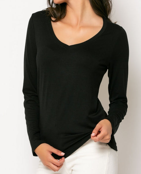 Μπλούζα με V λαιμόκομψη