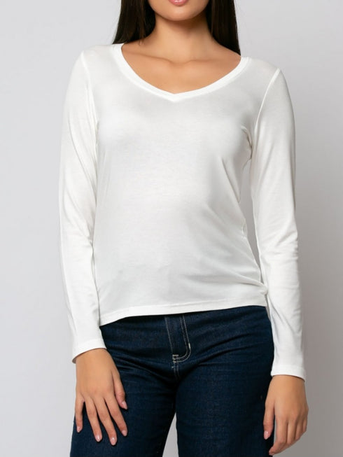 Μπλούζα με V λαιμόκομψη