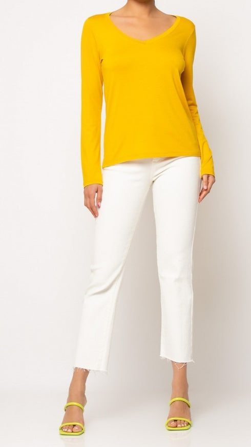 Μπλούζα με V λαιμόκομψη